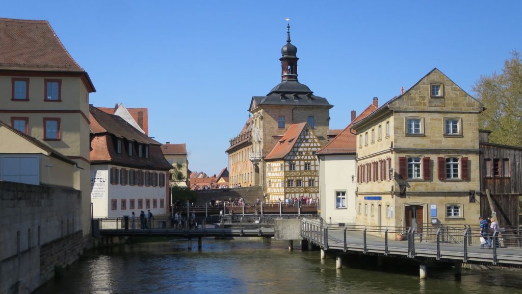Bamberg - Welterbestätte - Blick auf das alte Rathaus