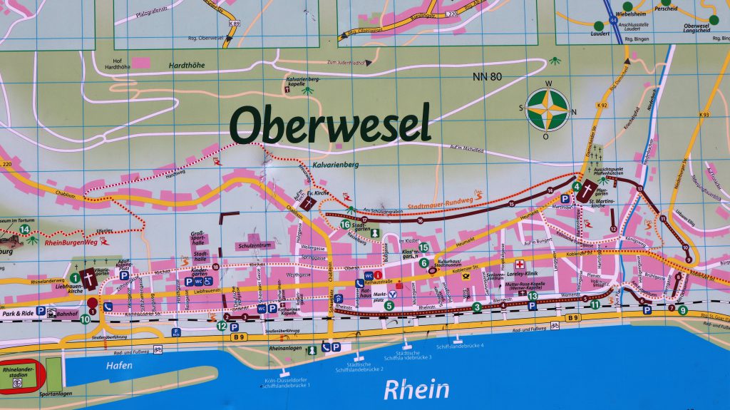 Stadtplan Oberwesel