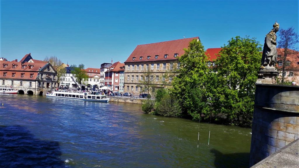 Bamberg - Welterbestätte - Schiffsanleger am alten Kran