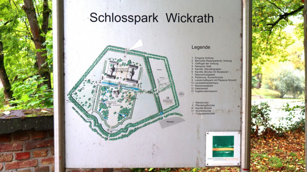 Karte Schlosspark Wickrath