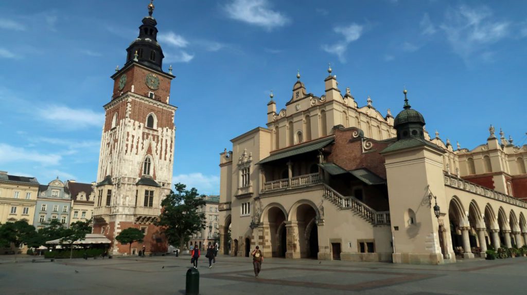 Krakau Rathausturm und Tuchhalle