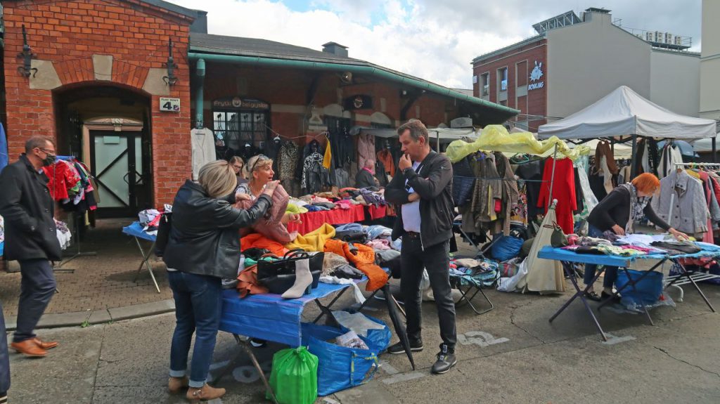 Auf dem Marktplatz Kazimierz-Viertel