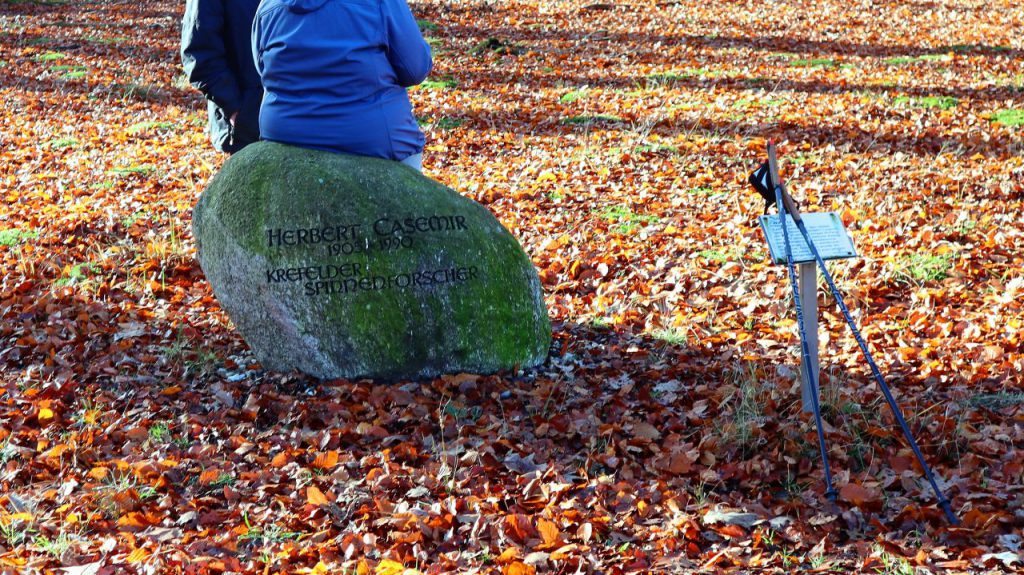 Gedenkstein Spinnenforscher Herbert Casemir