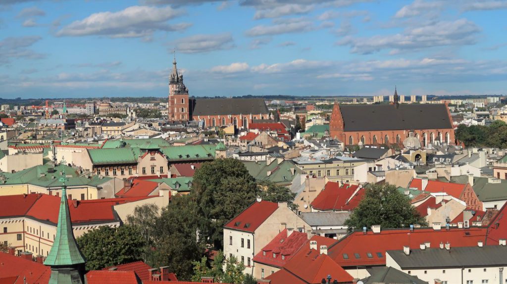 Blick vom Turm der Kathedrale auf die Marienkirche