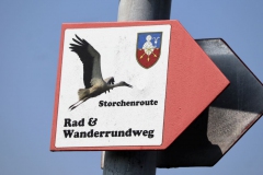 Wegeschild Storchenroute