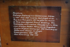 Infotafel ehemaliger Burgturm