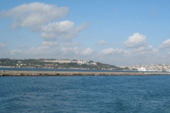 Blick vom Marmara-Meer auf Topkapi Palast und Hagia Sofia