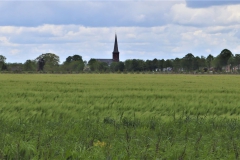 Blick auf den Merbecker Kirchturm