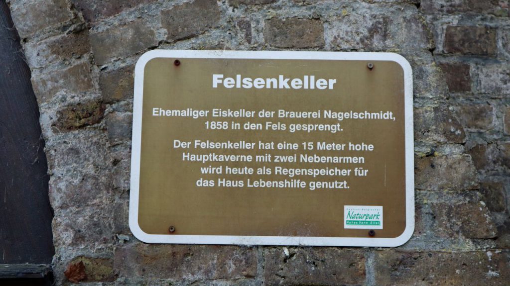 Felsenkeller Eingangsschild