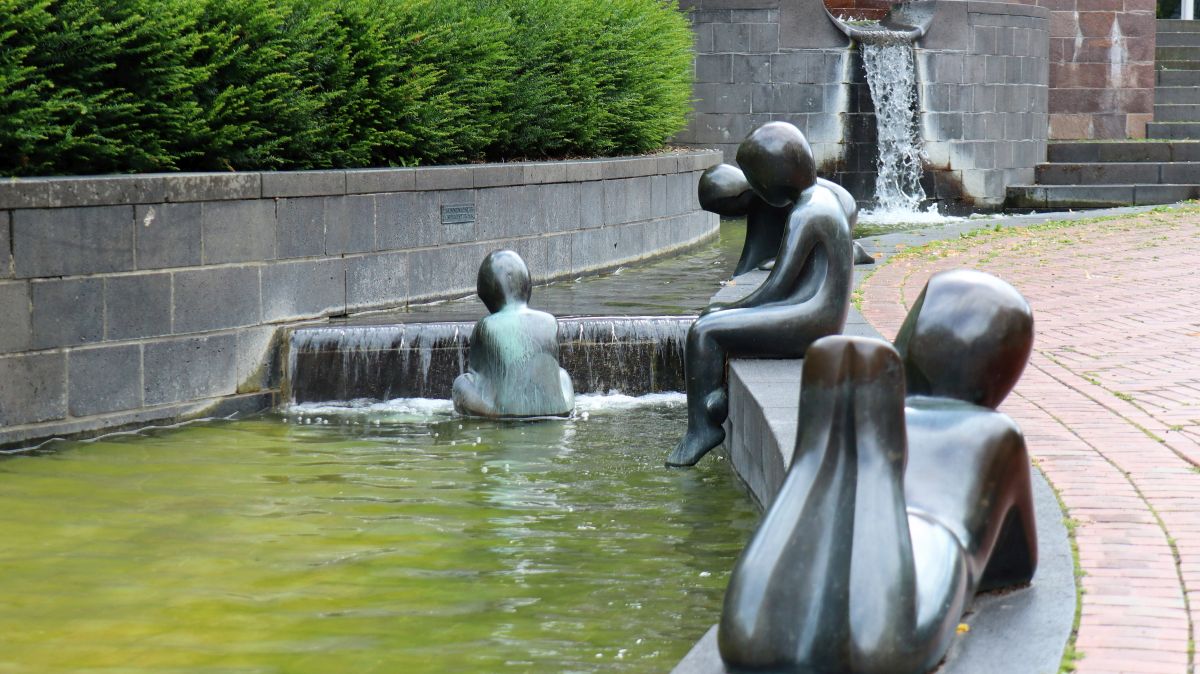 Brunnen in der Wegberger Fussgängerzone