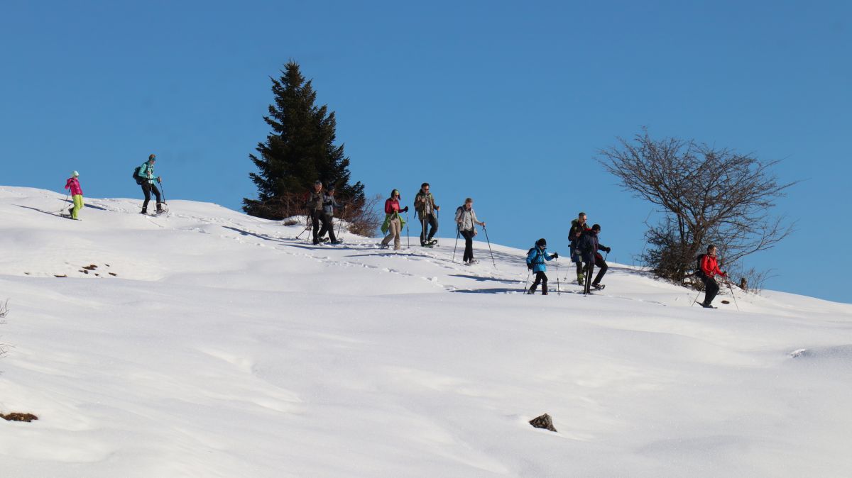 Schneeschuhwanderer