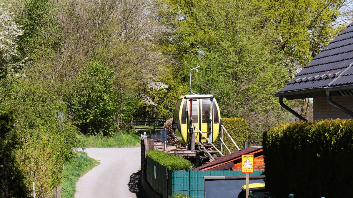 Skigondel als Gartenhaus in Schaephuysen